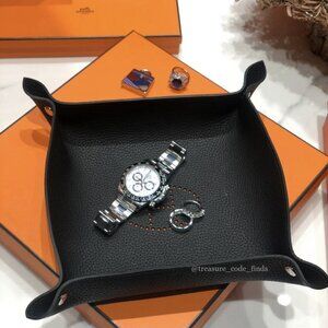 New Box Hermes Mises et Relances H Evelyne Change Tray Jewelry Logo Noir Black